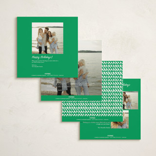 This is a spearmint non photo holiday cards with standard by Jenna Holcomb called warm wishes printing on signature in standard