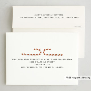 This is a candy non photo holiday cards with standard by Sumak Studio called sweet december printing on signature in standard