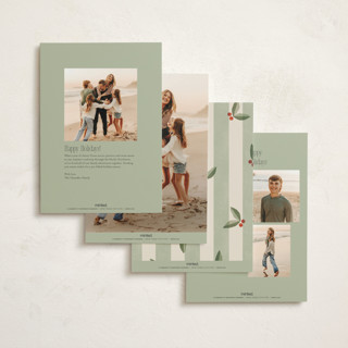 This is a stocking non photo holiday cards with standard by Robert and Stella called striped type printing on signature in standard