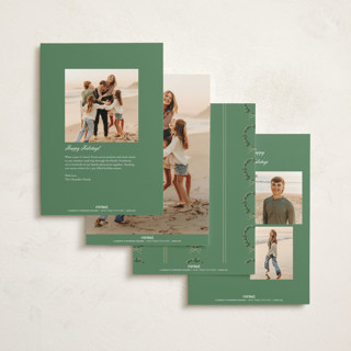 This is a pine non photo holiday cards with standard by Jen Ramsey called holiday pinecones printing on signature in standard