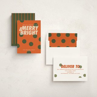 This is a spice non photo holiday cards with standard by Creo Study called christmas polka printing on signature in standard