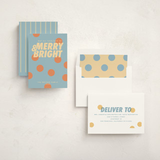 This is a halo non photo holiday cards with standard by Creo Study called christmas polka printing on signature in standard