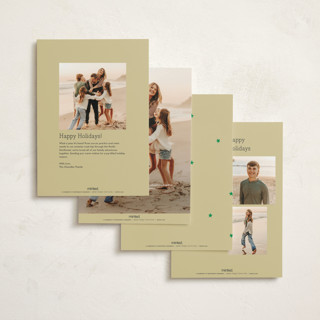 This is a jade non photo holiday cards with standard by Jen Ramsey called holiday note printing on signature in standard
