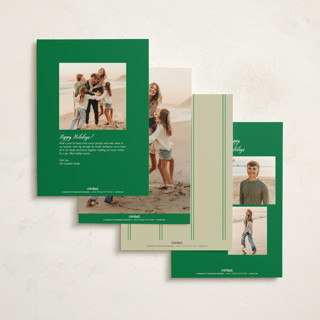 This is a emerald non photo holiday cards with standard by Jen Ramsey called merry merry printing on signature in standard