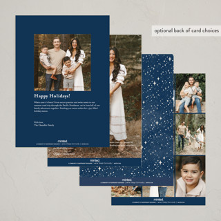 This is a cream non photo holiday cards with standard by Robert and Stella called tiny nativity printing on signature in standard