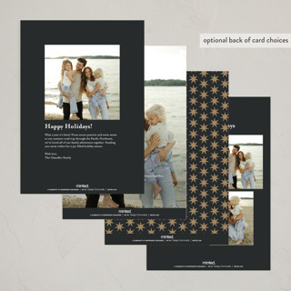 This is a plum non photo holiday cards with standard by Alethea and Ruth called pure light printing on signature in standard