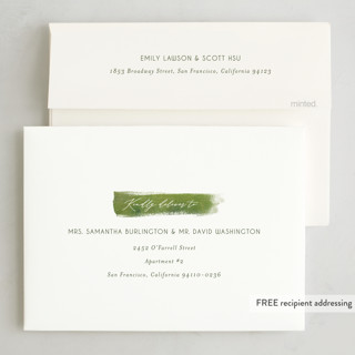 This is a pine non photo holiday cards with standard by Holly Whitcomb called peaceful forest printing on signature in standard