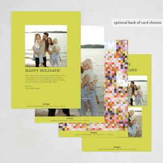This is a sun non photo holiday cards with standard by Pixel and Hank called new year disco printing on signature in standard