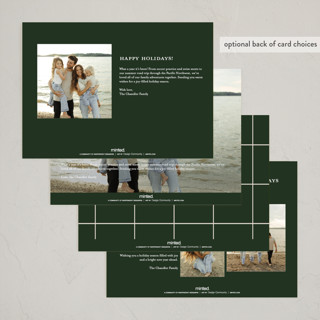 This is a forest non photo holiday cards with standard by Erin L. Wilson called hearth printing on signature in standard