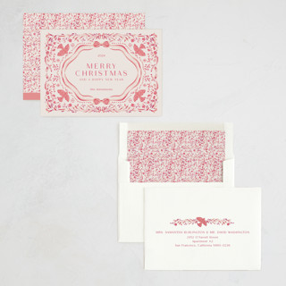 This is a gumdrop non photo holiday cards with standard by Lucrecia Caporale called painterly ceramic border printing on signature in standard