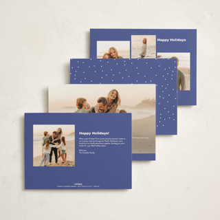 This is a blueberry non photo holiday cards with standard by Kampai Designs called ski season printing on signature in standard