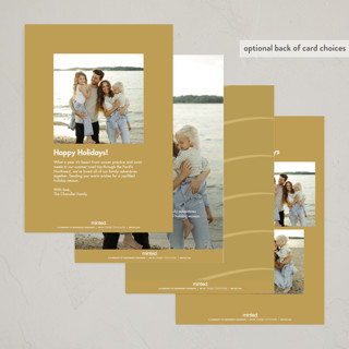 This is a trophy non photo holiday cards with standard by Lea Delaveris called ribbon year printing on signature in standard