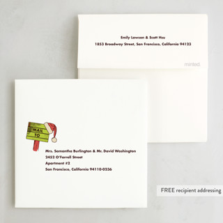This is a lime non photo holiday cards with standard by Megan Davis called chill printing on signature in standard