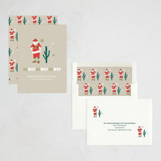 This is a eggnog non photo holiday cards with standard by tara berg called howdy, howdy, howdy printing on signature in standard