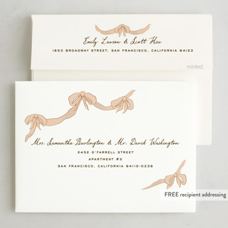 This is a champagne non photo holiday cards with standard by Jennifer Lew called rococo tree printing on signature in standard