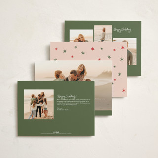 This is a candied grapefruit non photo holiday cards with standard by Megan Davis called winter bright printing on signature in standard