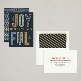 This is a quilt non photo holiday cards with standard by Pixel and Hank called fruitcake printing on signature in standard