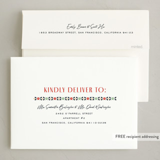 This is a quilt non photo holiday cards with standard by Pixel and Hank called fruitcake printing on signature in standard