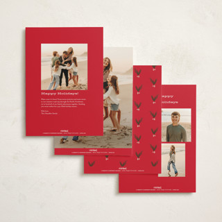 This is a berry non photo holiday cards with standard by Robert and Stella called vintage postcard printing on signature in standard