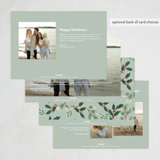 This is a mint non photo holiday cards with standard by Rebecca Durflinger called a very merry christmas botanicals printing on signature in standard