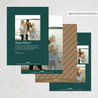 This is a forest non photo holiday cards with standard by Leah Bisch called big bow printing on signature in standard