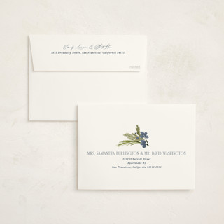 This is a frost non photo holiday cards with standard by Kate Ahn called simple sprig printing on signature in standard