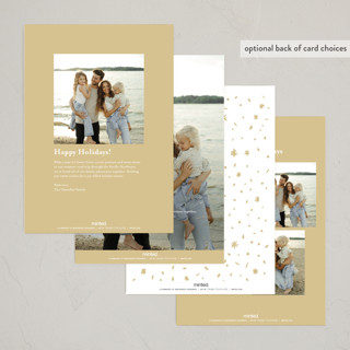 This is a eggnog non photo holiday cards with standard by Laura Bercovich called golden gate globe printing on signature in standard