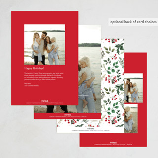 This is a snow non photo holiday cards with standard by Susan Moyal called festive holiday printing on signature in standard