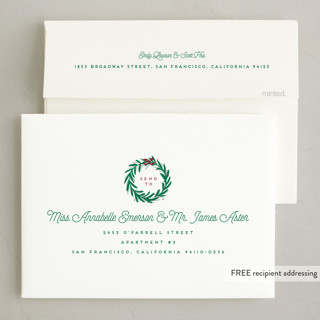 This is a noble fir non photo holiday cards with standard by Erica Krystek called holiday move printing on signature in standard