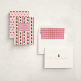 This is a strawberry non photo holiday cards with standard by Claudia Orengo called preppy memories printing on signature in standard