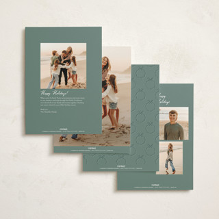 This is a cedar non photo holiday cards with standard by Leia Matt called homestead charm printing on signature in standard