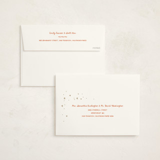This is a persimmon non photo holiday cards with standard by Leah Bisch called counting the days printing on signature in standard
