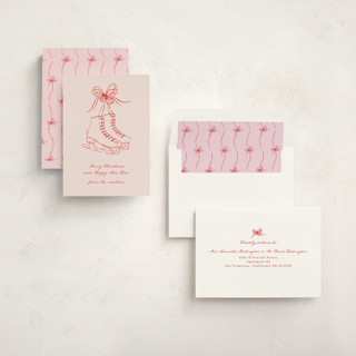 This is a rose non photo holiday cards with standard by Jelena Vuletic called skatelle printing on signature in standard