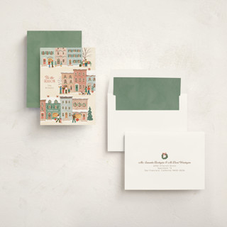 This is a vanilla non photo holiday cards with standard by Jennifer Wick called tis the season printing on signature in standard