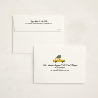 This is a mint non photo holiday cards with standard by Sherley Ferreira called new york for the holidays printing on signature in standard