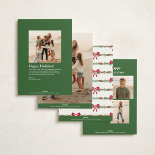This is a pine non photo holiday cards with standard by Petra Kern called the glimpse printing on signature in standard