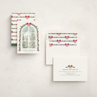 This is a pine non photo holiday cards with standard by Petra Kern called the glimpse printing on signature in standard