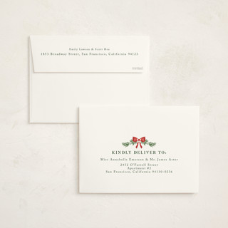This is a pine non photo holiday cards with standard by Petra Kern called the glimpse printing on signature in standard