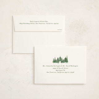 This is a forest non photo holiday cards with standard by Bethan called joyful scene printing on signature in standard