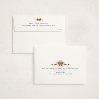 This is a pomegranate non photo holiday cards with standard by Paper Sun Studio called moving along printing on signature in standard