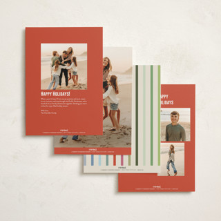 This is a confetti non photo holiday cards with standard by Pixel and Hank called holiday three printing on signature in standard