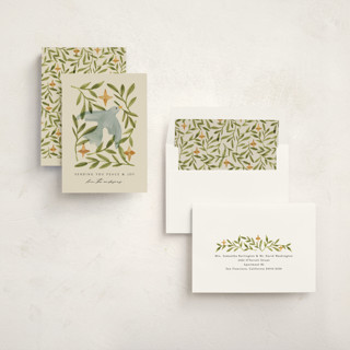 This is a cream non photo holiday cards with standard by Amy Kross called finding the light printing on signature in standard
