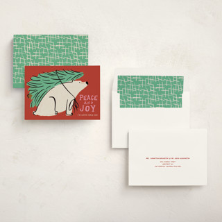 This is a cherry non photo holiday cards with standard by Inkblot Design called polar express printing on signature in standard