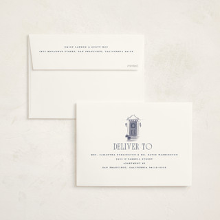 This is a wintersky non photo holiday cards with standard by Rebecca Durflinger called holiday home toile printing on signature in standard