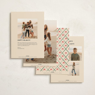 This is a eggnog non photo holiday cards with standard by Creo Study called ho ho home printing on signature in standard