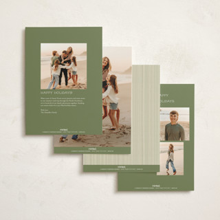This is a cream non photo holiday cards with standard by Robert and Stella called wreath frame printing on signature in standard