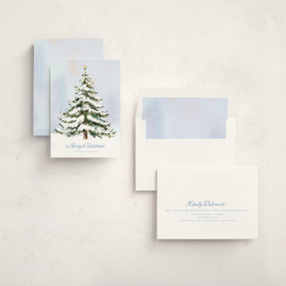 This is a winter day non photo holiday cards with standard by Petra Kern called the tree printing on signature in standard