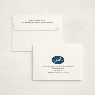 This is a evening non photo holiday cards with standard by Paper Sun Studio called frosty forest printing on signature in standard