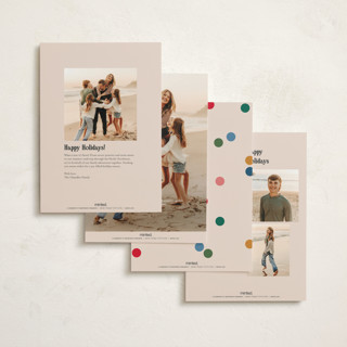 This is a gumdrop non photo holiday cards with standard by Owl and Toad called colorful characters printing on signature in standard