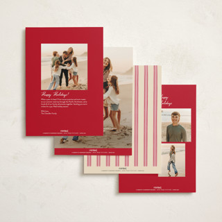 This is a rose non photo holiday cards with standard by Jennifer Lew called sash printing on signature in standard